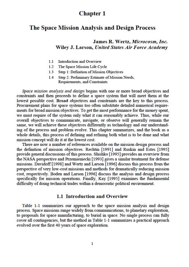 Space Mission Analysis Design Preview